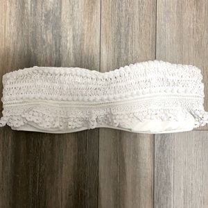 Bandeau strapless bathing suit top